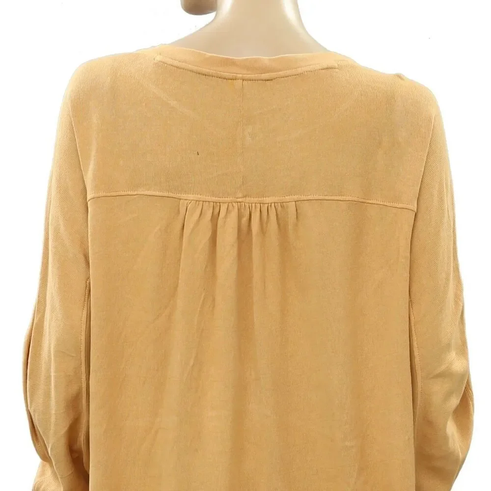 Free People We The Free Free Spirit Tee Tunic Top Embroidered Oversized S 281638